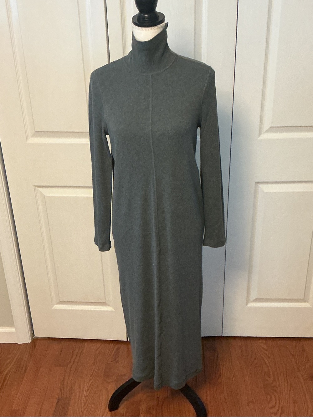 Jones New York Slate Gray Turtleneck Maxi Dress